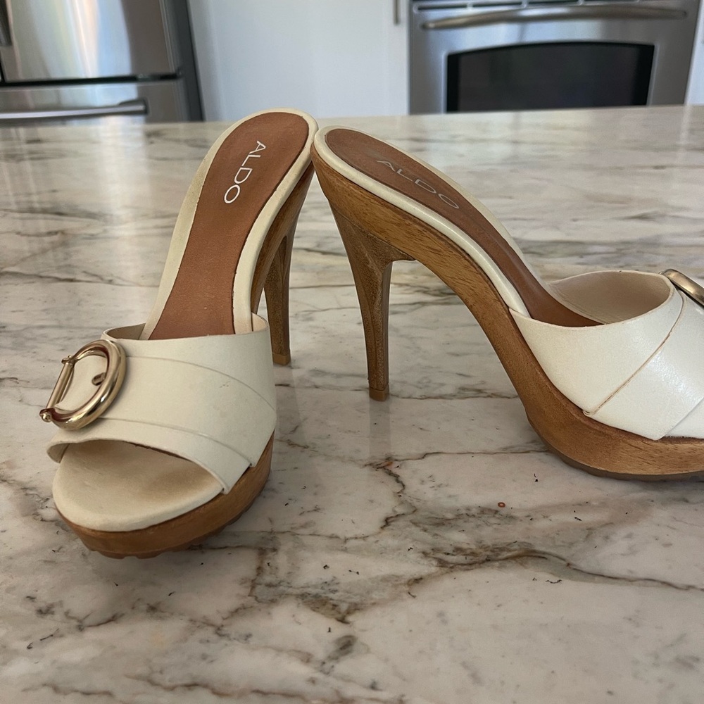 Aldo Women's White Heeled Sandals